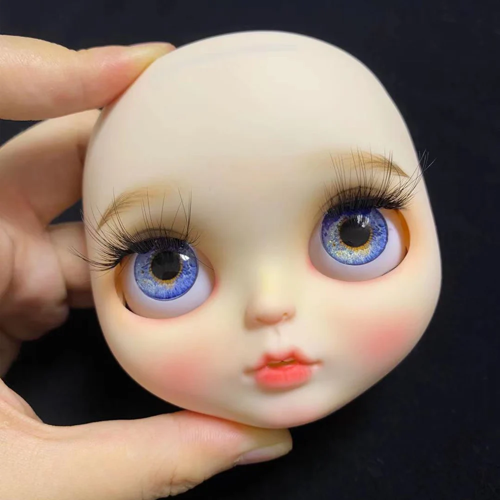 

Blyth кукольная тарелка с лицом для самостоятельного макияжа blyth, включая заднюю тарелку, кукла на заказ, Обнаженная Черная кожа blyth, лицевая на...