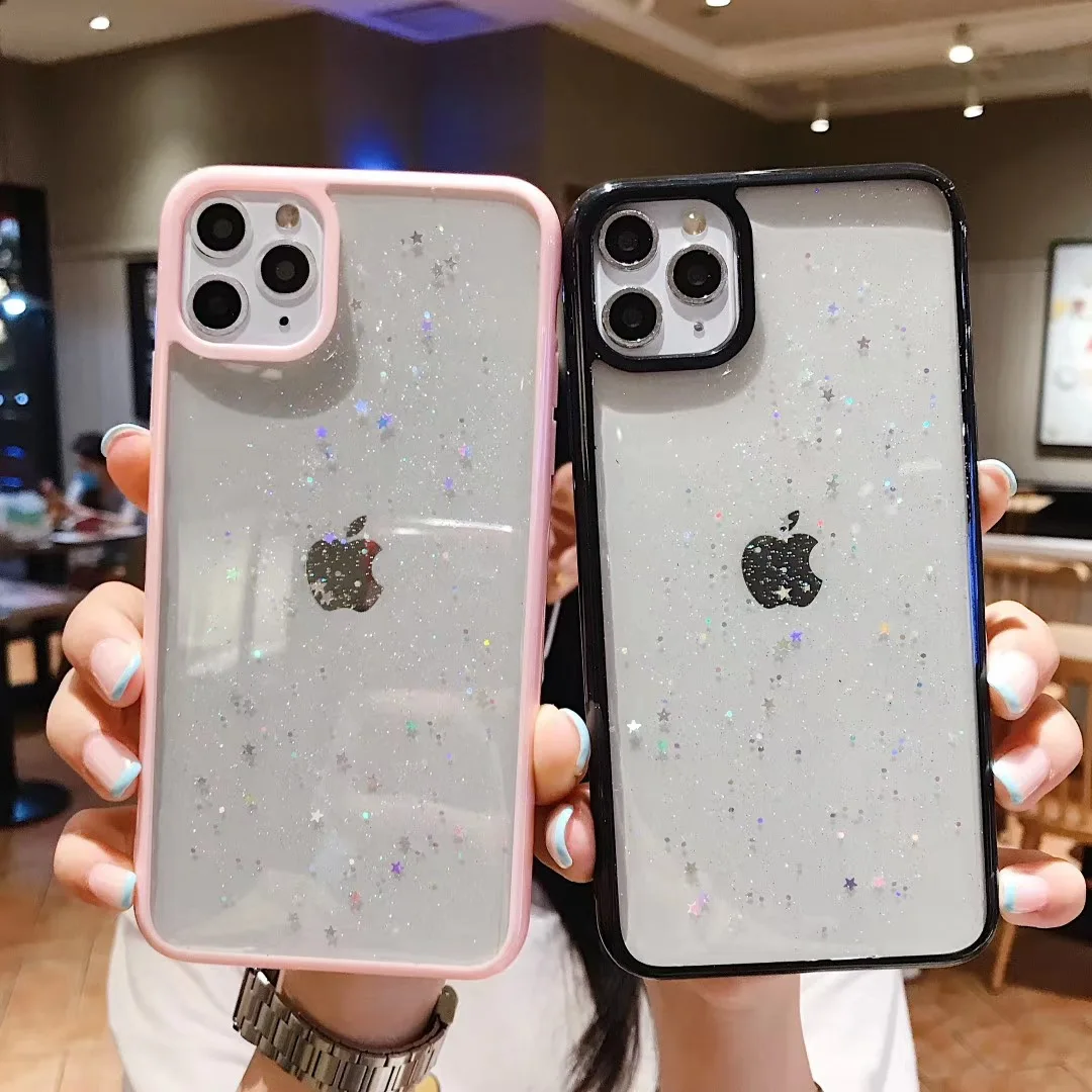 Однотонный блестящий чехол для телефона iPhone 11Pro Max 6 6s 7 8 Plus X XR XS мягкий ТПУ 11 задняя