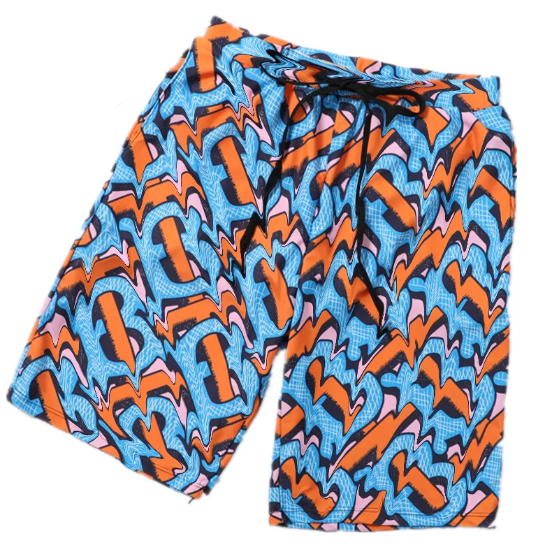 

2021 New 1pcs Beach Pants European and American Tide Brand Men's Capsule B Letter Printing Five-point Loose Summer Beach Pants