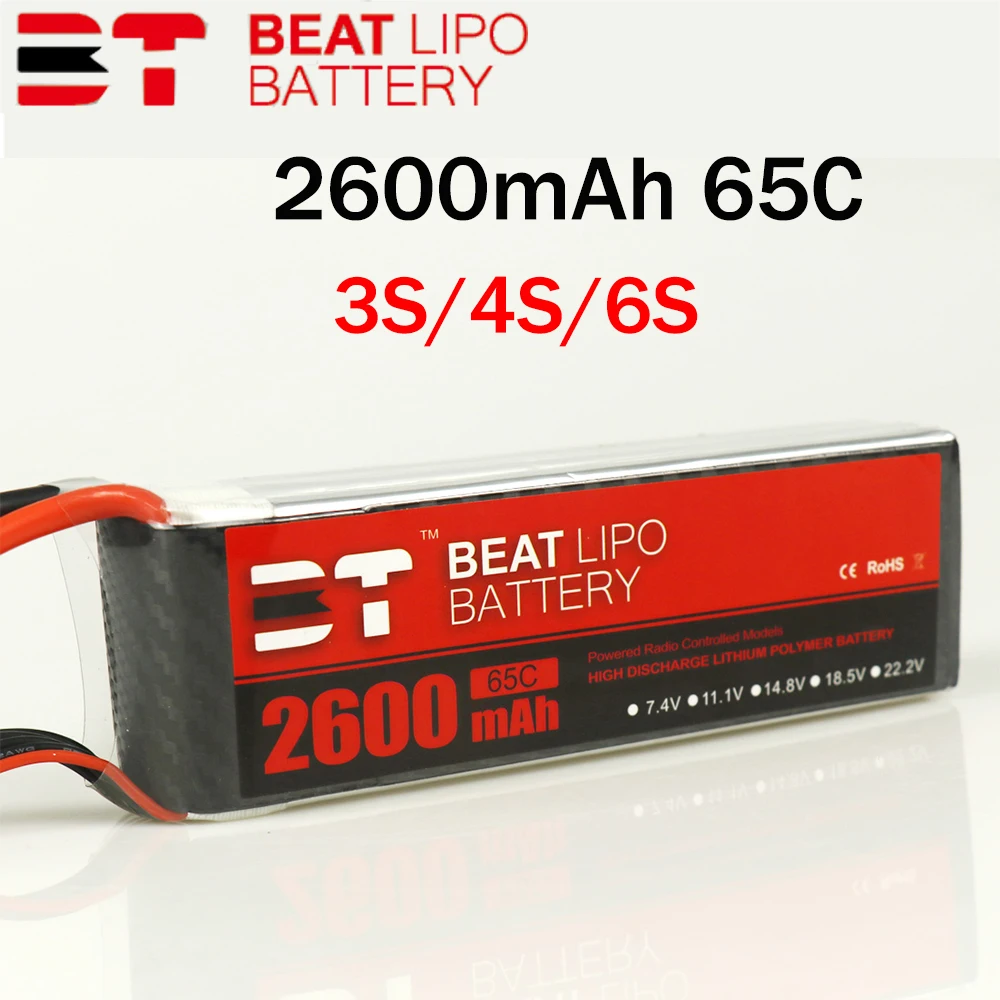 Beat LIPO battery 3S 6S 2600 мА/ч 65C 11 1 В 14 8 в 22 2 Lipo аккумулятор для FPV Racing Drone Quadcopter|Детали и