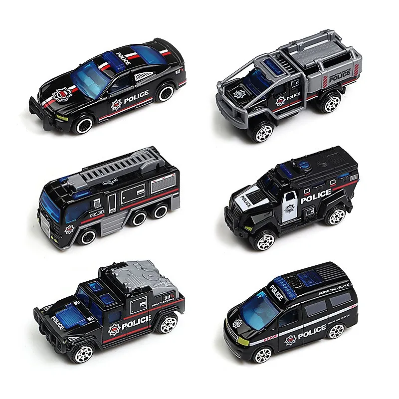 Набор из 6 предметов модель автомобиля сплава 1:64 инерционная скользящая