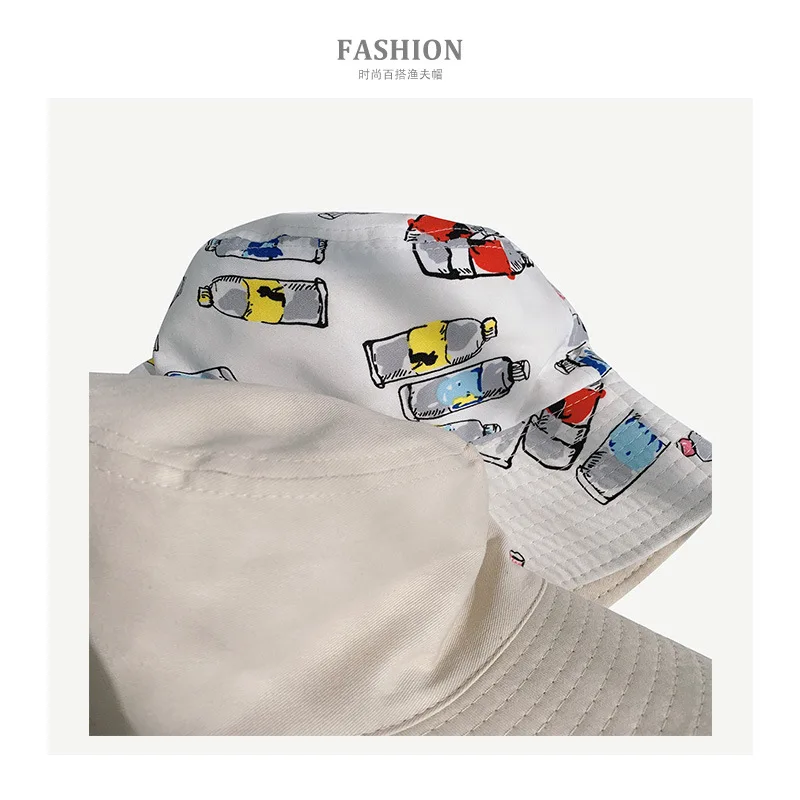 

Graffiti design Men Bucket Hat Lady Sun Hat Printed Cap Female Summer Hip Hop Cap Bob Fisherman Hats Chapeau Femme