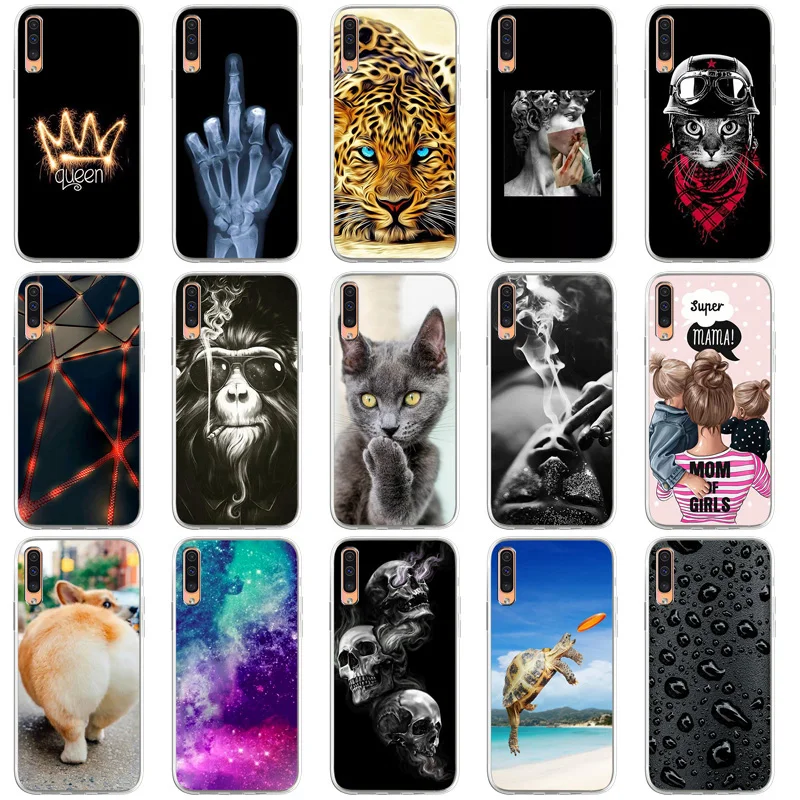 

Soft Phone Case For Samsung A50 Case Cover GalaxyA50 A 50 Cartoon TPU Silicone Fundas For Samsung Galaxy A50 A505 6.4 inch Shell