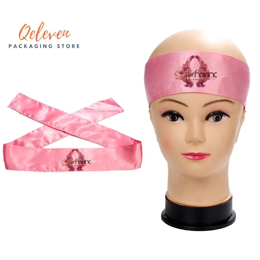 Набор для упаковки необработанных волос с логотипом на заказ атласные