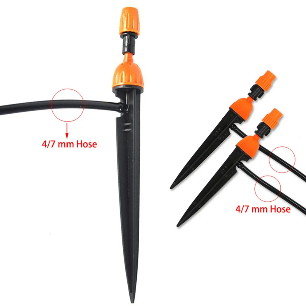 

5PCS 4/7mm Drip Spray Adjustable Plant Irrigation System Fertigasi 2 In 1 Sprinkler Sprayer Water Sprinkler System Garden Supply
