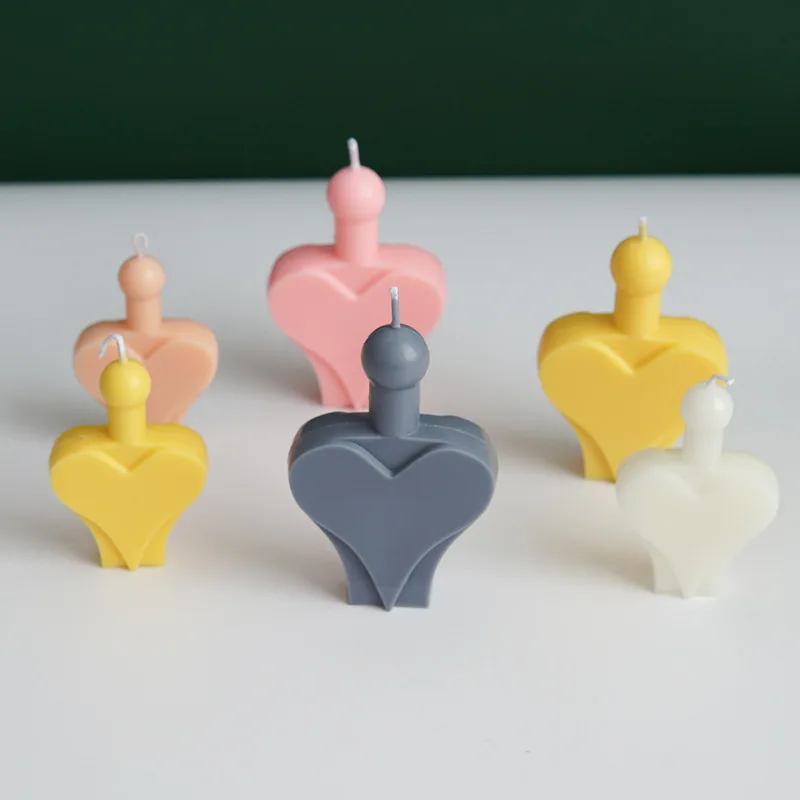 

New Love Heart Candle Plastic Mold Heart-Shaped Candle Acrylic Mold DIY Candle Pc Mold Candle Mold for Candle Makingcandlemolds