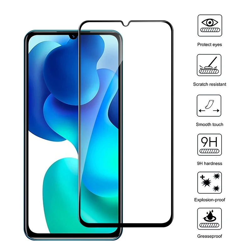 Защитное стекло 9H для Xiaomi Redmi Note 10 Pro, протектор экрана из закаленного стекла для Redmi Note 10, 9 Pro Max, 8, 8A, 7, 6 Pro, 7A, 6A, 9S, 8T, 9A