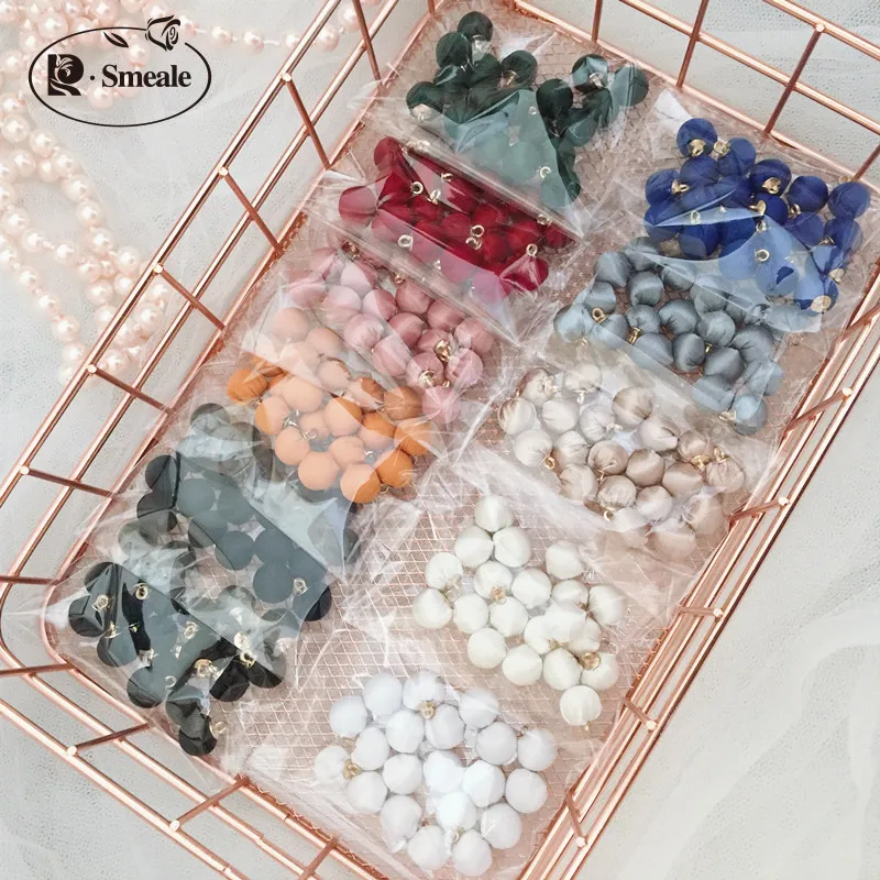 Round Shape Satin Cloth Buckle Colorful High-quality Metal Buttons Wedding Dress Back Chest Decoration RS2769 | Дом и сад