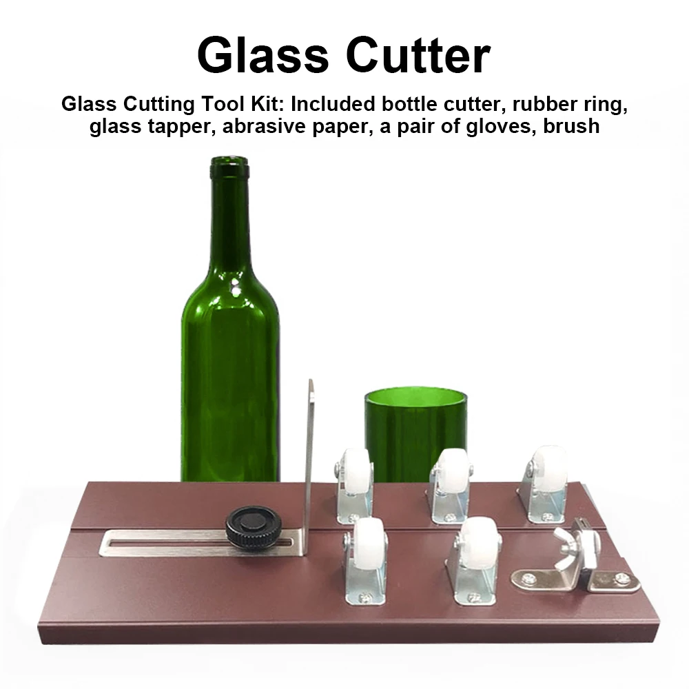 5 Wheel Glass Bottle Cutter Cutting Thickness 2-10mm Aluminum Alloy Better Smoothly Control Create Sculptures | Инструменты