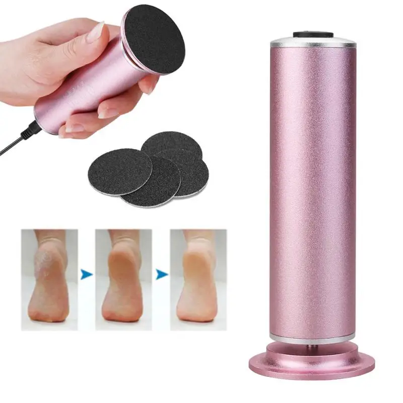 

USB Rechargeable Wireless Electric Foot File Cuticle Callus Remover Machine Pedicure Tools Foot Heel Care Tool With Sandpaper