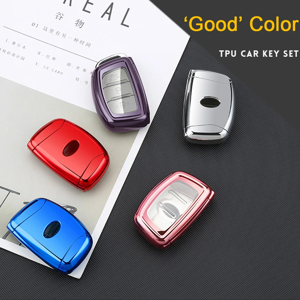 

TPU Car KEY CASE COVER FOR HYUNDAI TUCSON IX35 SOLARIS I25 I30 MISTRA ACCENT Car Key Bag Smart Key Car Styling