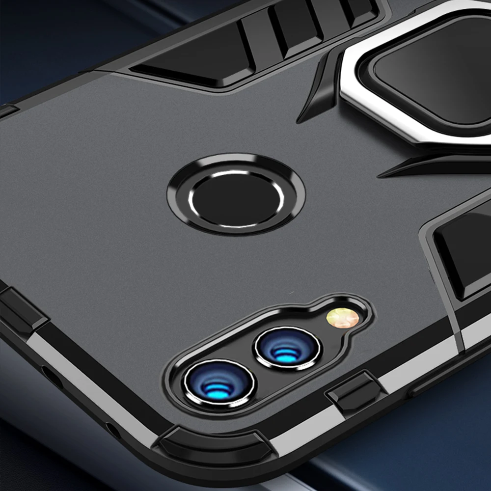 for honor 8x 8 x case armor pc cover finger ring holder phone case for huawei honor 8x max cover durable shockproof bumper shell free global shipping