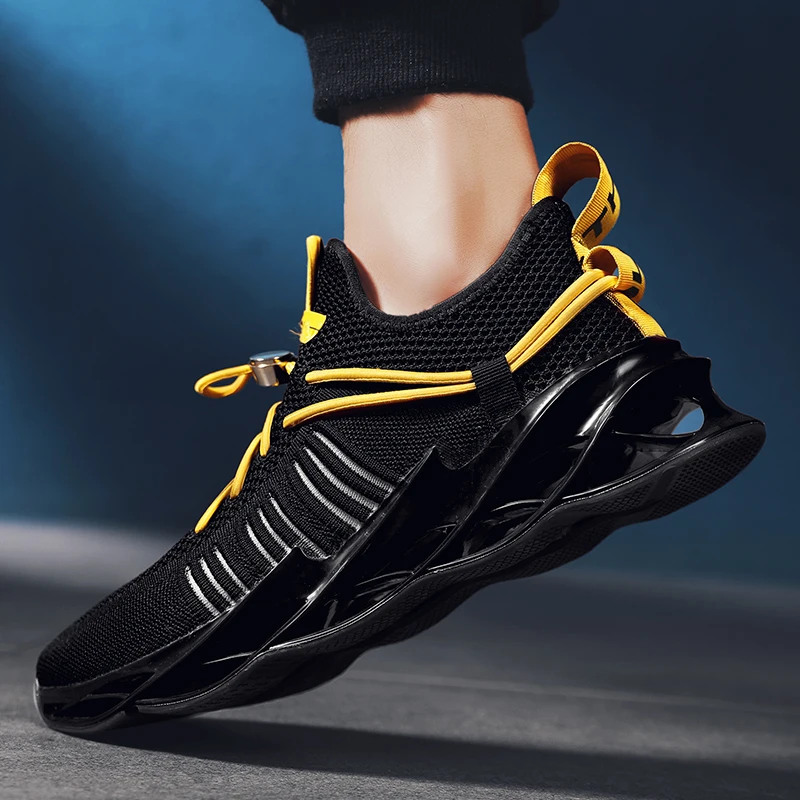 

Мужские кроссовки; Лидер продаж; Летние сетчатые кроссовки; sapatos sapatilhas; Повседневные вязаные кроссовки; Черные спортивные кроссовки для отд...