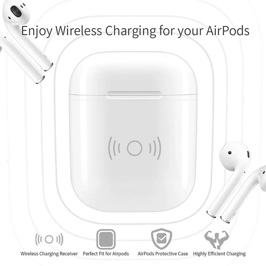 Levttax Qi беспроводной зарядное устройство коробка для Apple AirPods Bluetooth Наушники стандартный AirPods беспроводной зарядный приемник чехол