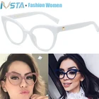 IVSTA модные женские очки белого цвета с оправой женские очки кошачий глаз для близорукости очки по рецепту винтажные Цветочные женские очки