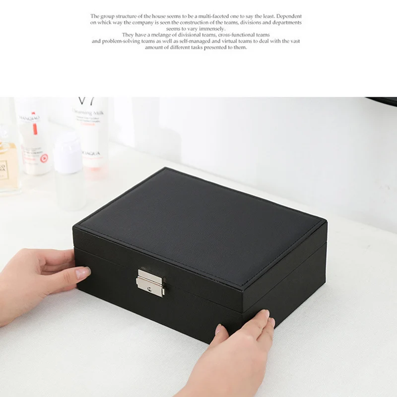 

Fashion PU Large Capacity Jewlery Display Earring Holder Gift Packaging Velvet Jewelry Organizer Modern Jewellery Storage Box