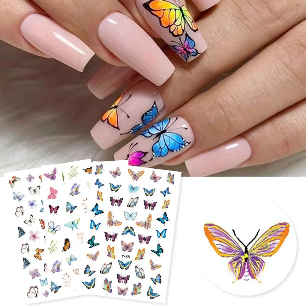 

1 Sheet Fashion Stylish Decals DIY Nail Art Decoration Butterfly Nail Sticker Slider Manicure Tool