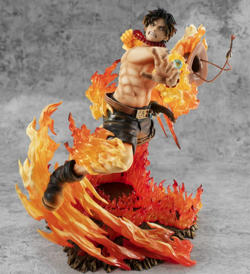 

25CM One Piece figure Ace garage kit Anime One piece Action figure PVC Model Gitf Toys For Children Fans Decoration Collection