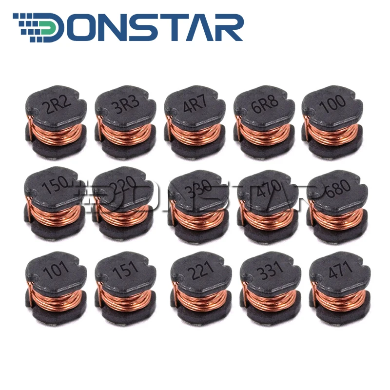 200 шт. индуктивность CD54 Питания SMD 2.2UH 3.3UH 4.7UH 6.8UH 10UH 15UH 22UH 33UH 47UH 68UH 100UH 150UH 220UH 330UH