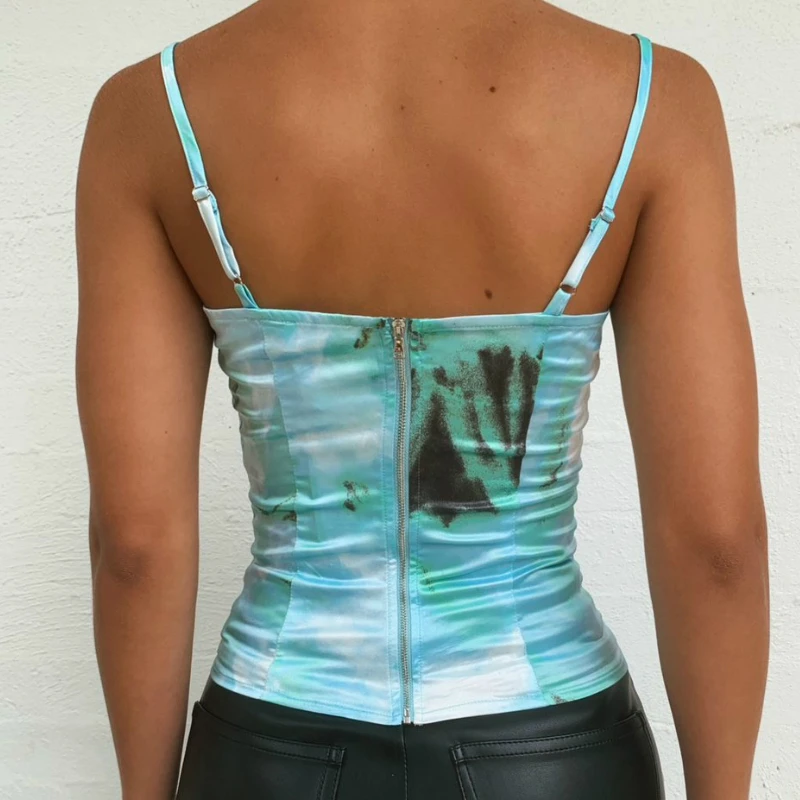 Кроп топ Musuos женский с принтом пикантная Клубная уличная одежда на бретельках