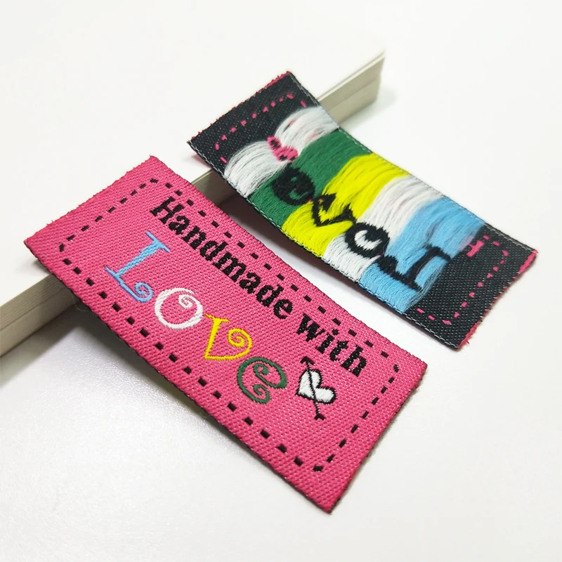 Mix Белый медведь кукла тканые печатные этикетки для одежды этикетка ярлыки