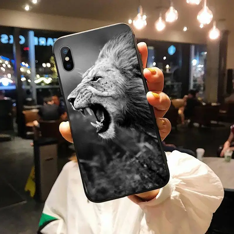 

Lion Cool animal Phone Case for iPhone 11 12 pro XS MAX 8 7 6 6S Plus X 5S SE 2020 XR