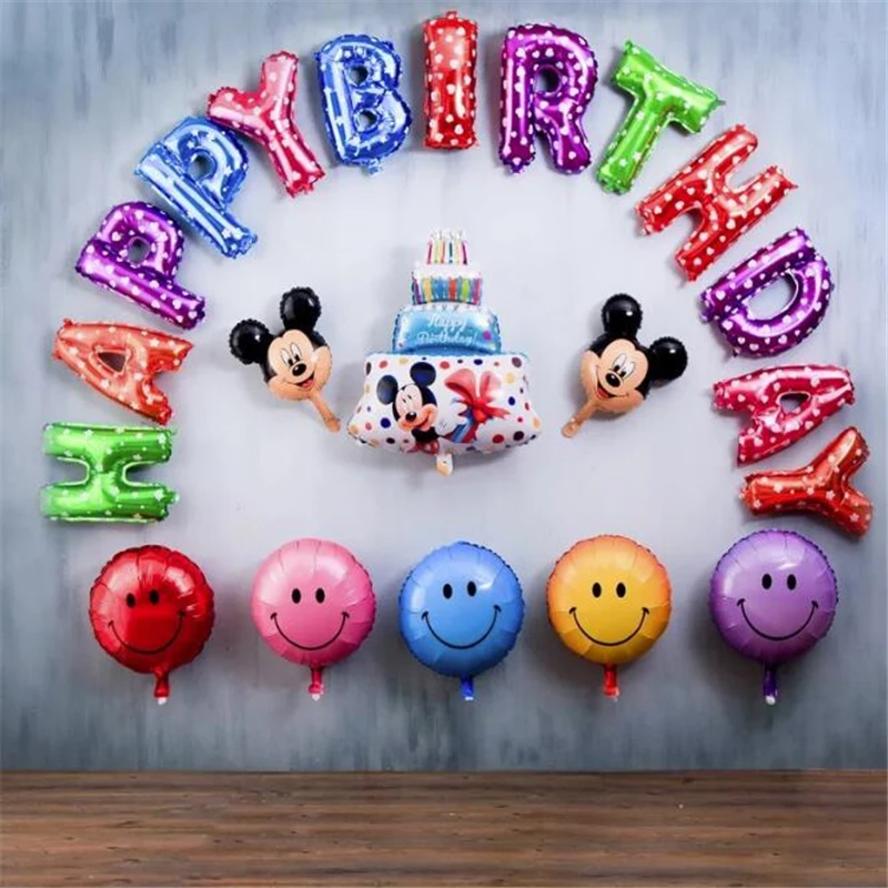 Украшение для детского дня рождения из мультфильма Диснея Микки Маус торт буквы