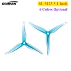 12 шт6 пар GEMFAN Hurricane SL 5125 прочный 3-лопастный 5,1-дюймовый Пропеллер для FPV гоночный Дрон вертолет с несколькими несущими винтами, Мультикоптер RC запчасти