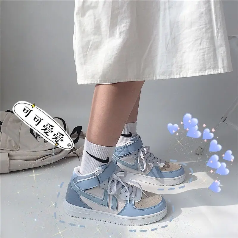 

Women's Lolita Sports Shoes Female Kawaii Vintage Flat Casual Boots Summer 2021 Fashion New Tennis Vulcanized Platform Sneakers