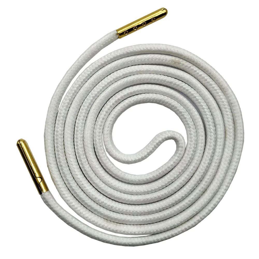 

1 Pair Colored Round Shoelaces with Gold Metal Tips Coloured Sneaker Hiking Sport Shoe Laces 120cm Boots Bootlaces 180cm