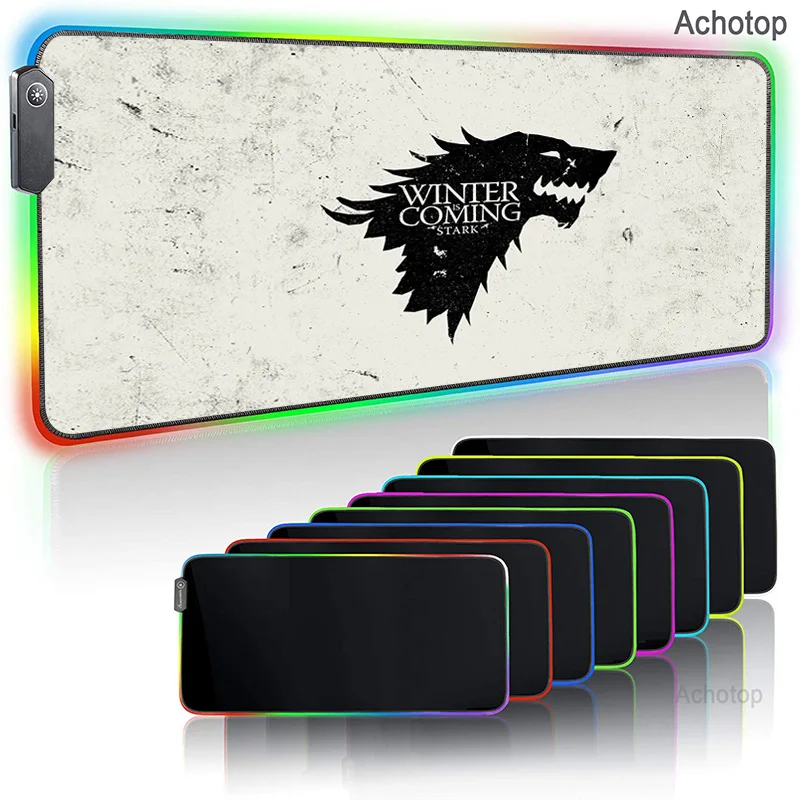 

Anime RGB Mouse Pad Custom LED Mousepad Anime Large Gaming Mats Laptop Table mat Rubber Playmat For CSGO LOL With Backlight