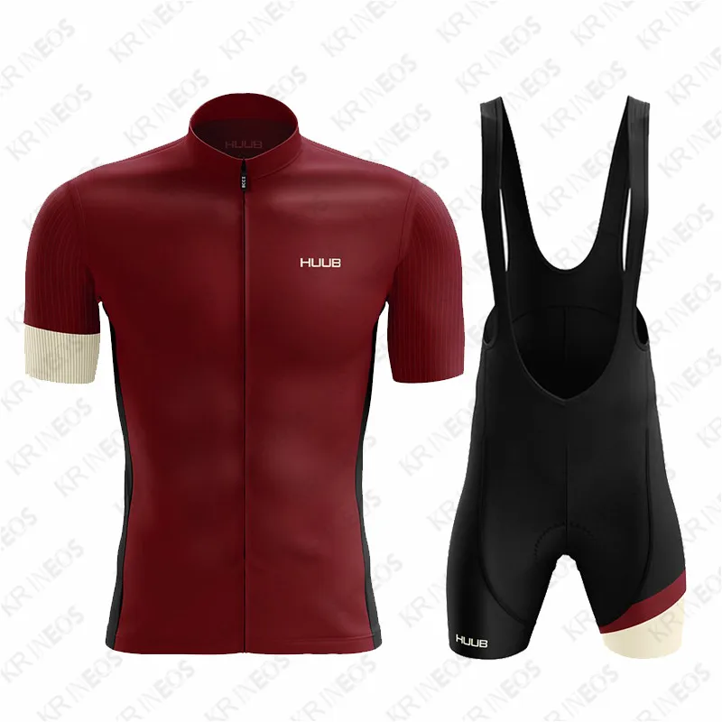 

2021 Summer HUUB Cycling Jersey Short Sleeve Set Maillot Ropa Ciclismo Breathable Quick-dry Bike Clothing MTB Cycle Clothes