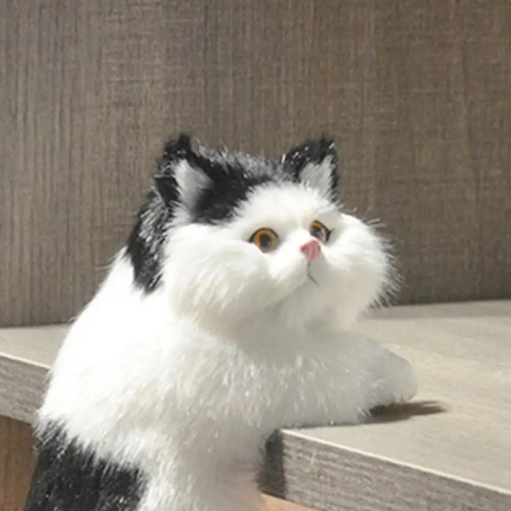 

Simulation Cat Animal Model Decoration Home TV Decoration Hanging Cat Crafts Plush Toy Doll Gift Good Blessing