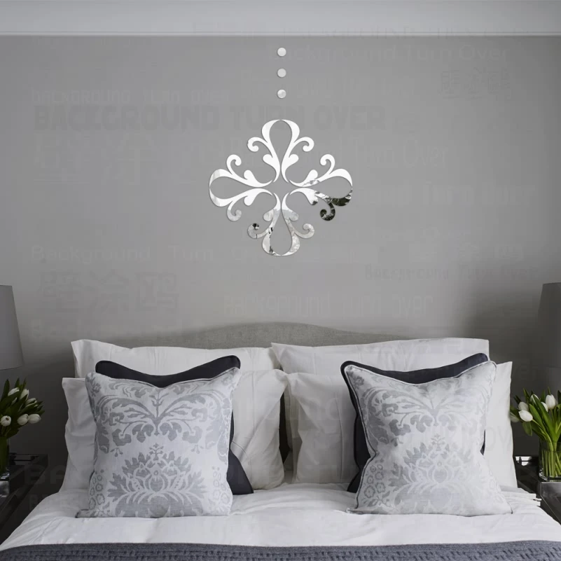 Зеркальные наклейки для украшения комнаты наклейка на стену зеркальный декор