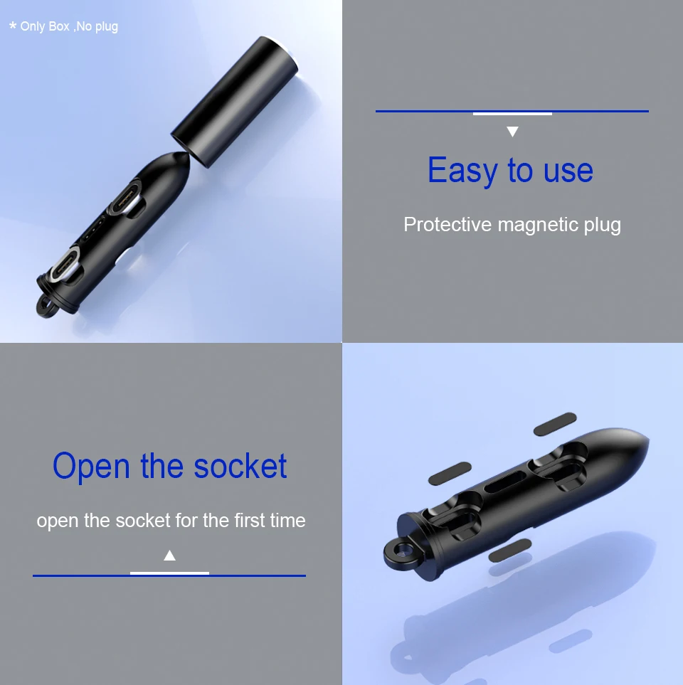 Портативная Магнитная коробка с разъемами USB type C, наконечники для адаптера, металлическая коробка для хранения, для iPhone Micro usb type C, магнитный кабель для зарядного устройства