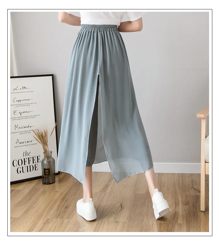 Женское шифоновое платье брюки 2022 высокое качество корейский стиль весна-лето