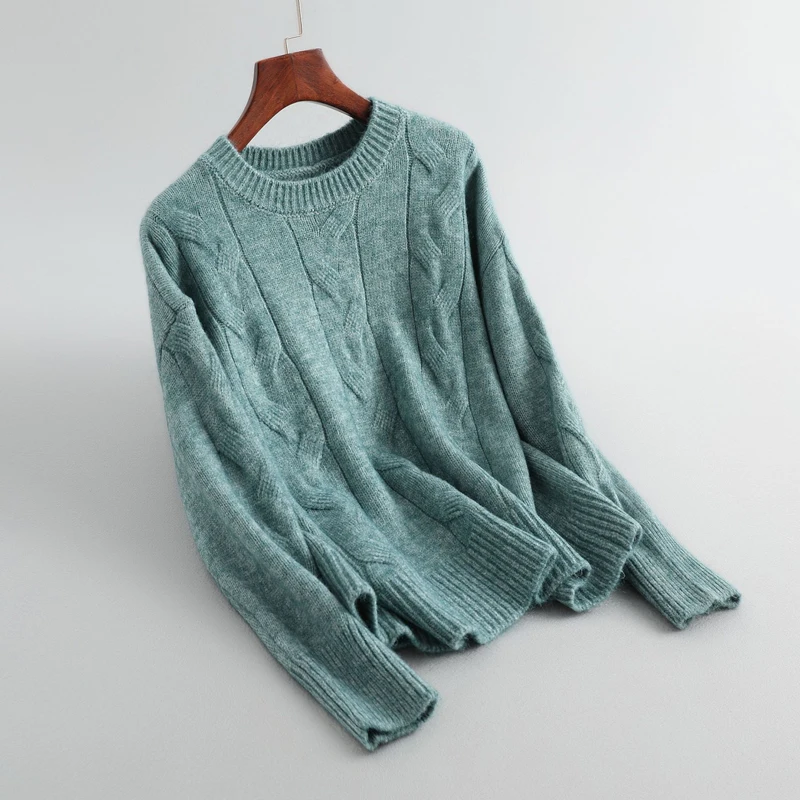 Осенне-зимние женские шерстяные свитера и пуловеры в стиле Харадзюку однотонные