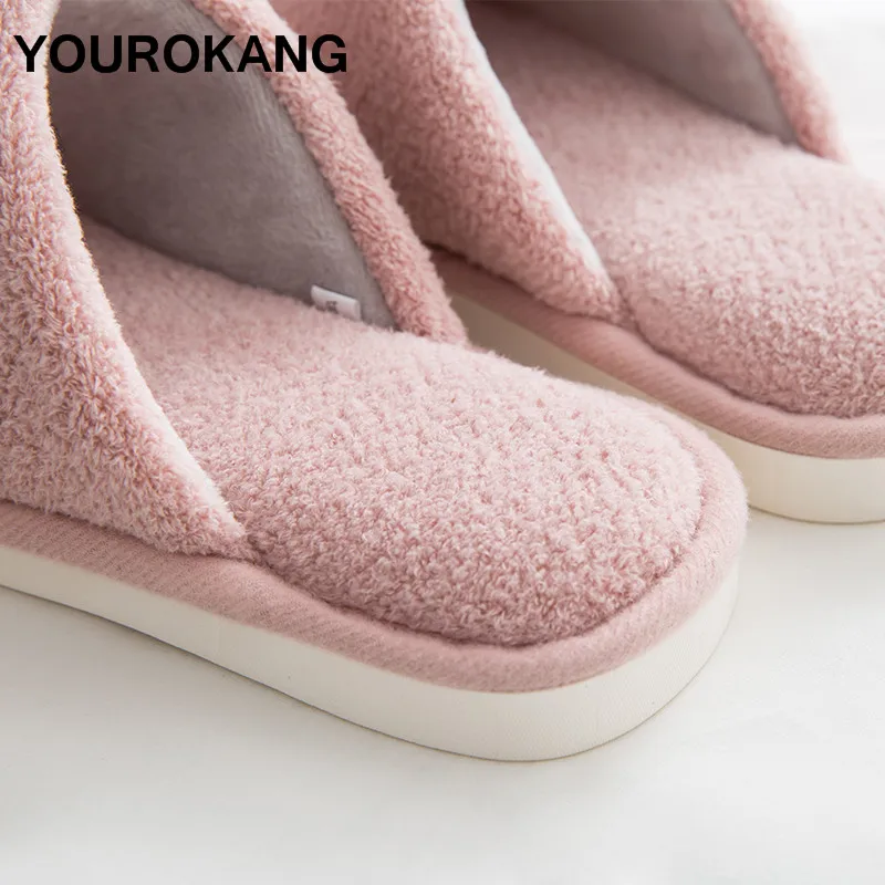 Female Winter Warm Home Slippers Indoor Soft Plush Women Shoes Fashion Flat Couple Unisex Lovers House Slippers Dropshipping