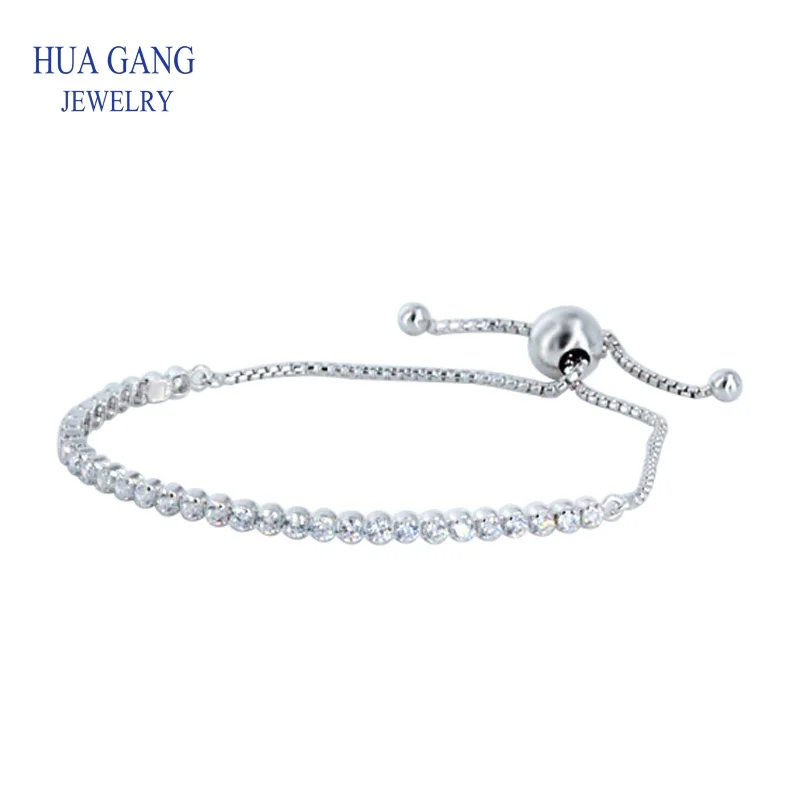 Новый 100% 925 Серебряный Сияющий браслет простой темпераментный подходит для