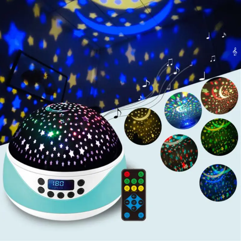 

LED Night Light Star Projector Lamp Children Bedroom Baby Lamp Decor Rotating Starry Nursery Moon Galaxy Projector Table Lamp