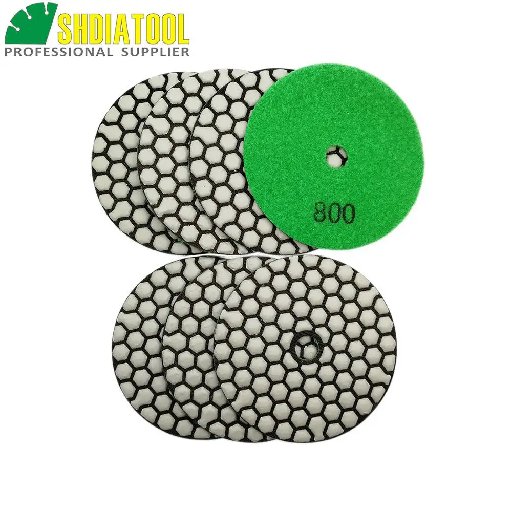 7 шт. полировальные диски SHDIATOOL 4 дюйма 800 мм диаметр 100 мм|diamond polishing pads|flexible padspolishing