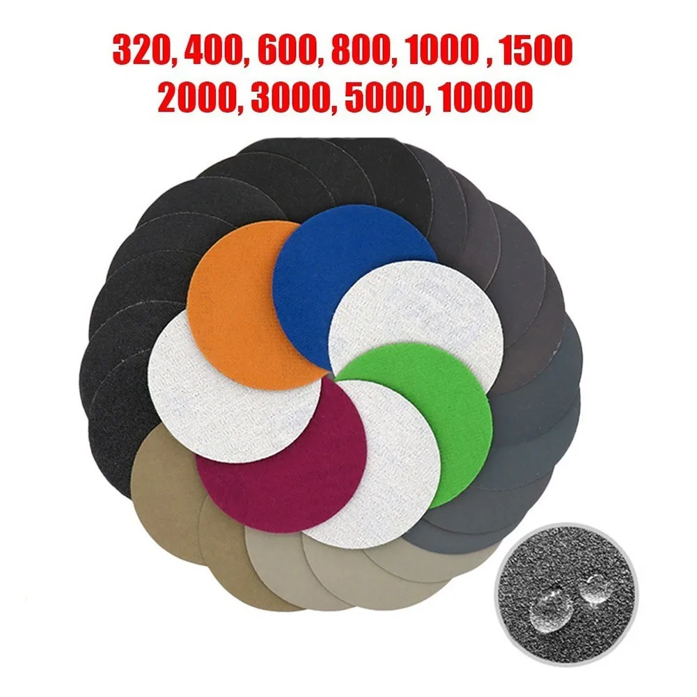 Наждачная бумага 3 дюйма 75 мм 100 шт. водонепроницаемые шлифовальные диски
