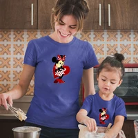 childrens clothing boys and girls t shirt mom and daughter matching tee summer cartoon minnie mouse graphic couple tshirt