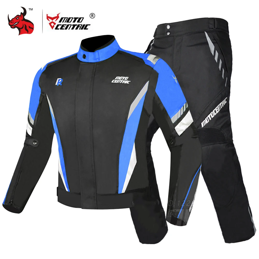 

Men Motorcycle Jacket Breathable Motocross Suits Waterproof Motorcycle Riding Jacket + Pants With Removeable Linner For 4 Season