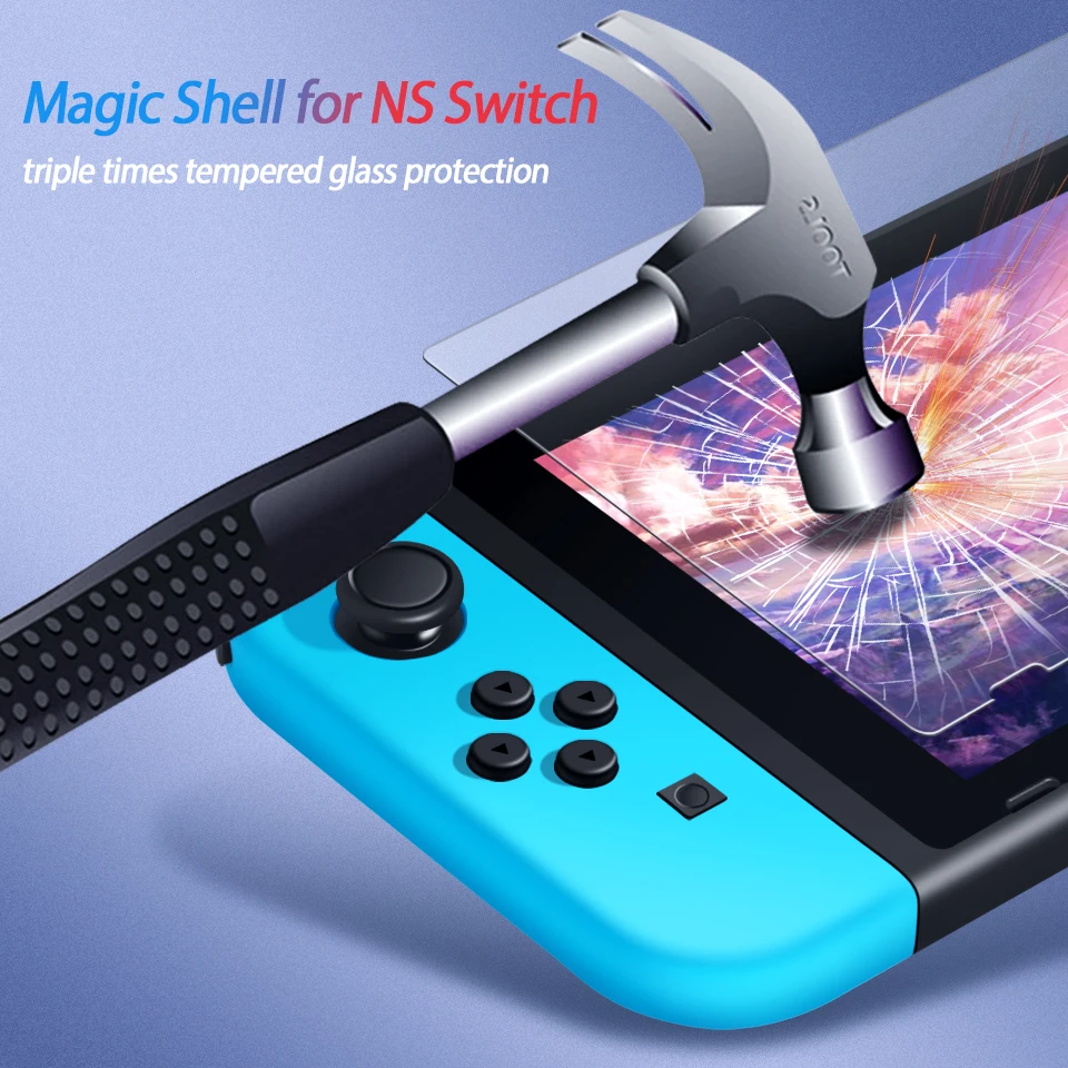 Протектор Экран Стекло для Nintendo Switch с уровнем твердости 9H закаленное защитное стекло фиолетовый Стекло стандарт Blu-ray защиты Стекло пленка для NS переключатель Lite