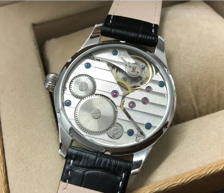 41 мм GEERVO эмаль белый циферблат Азиатский 6497 17 jewels двигаться Для мужчин t мужские