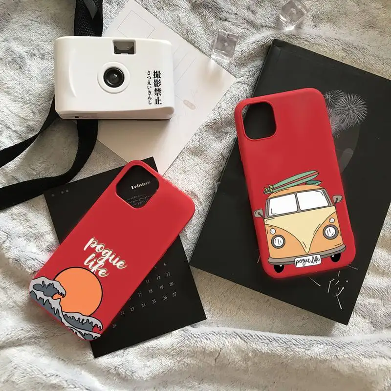 

Outer Banks Livin The Pogue Life Phone Case Candy Color for iPhone 6 7 8 11 12 s mini pro X XS XR MAX Plus