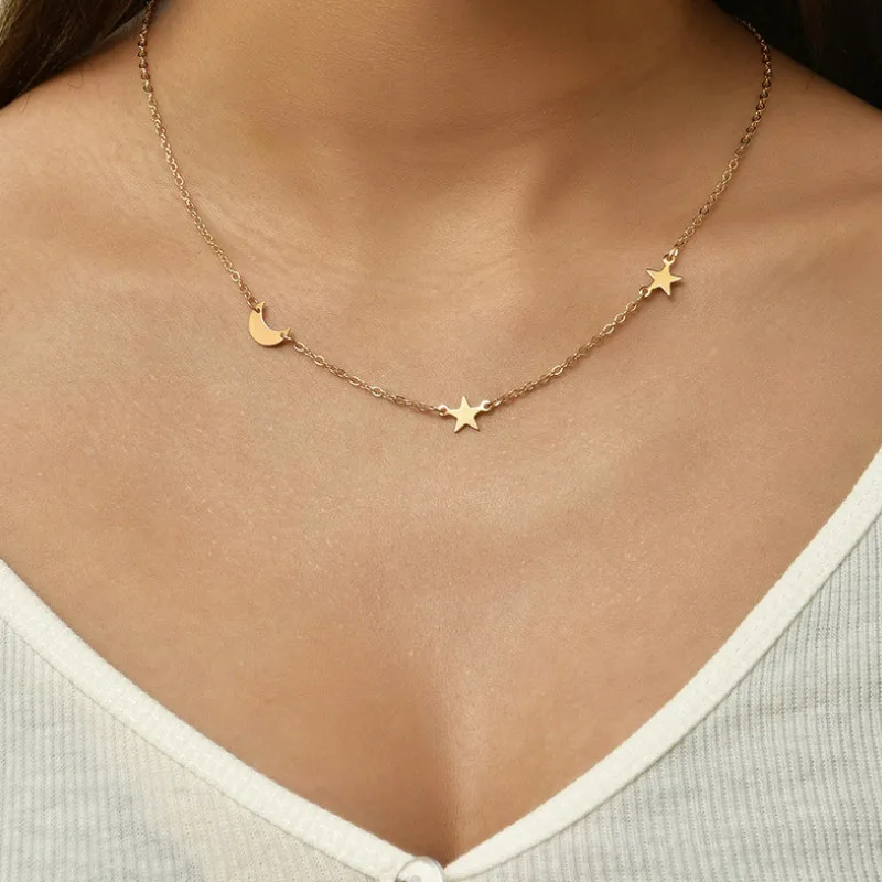 

Summer Star Moon Pendant Necklace for Women New Trend Jewelry