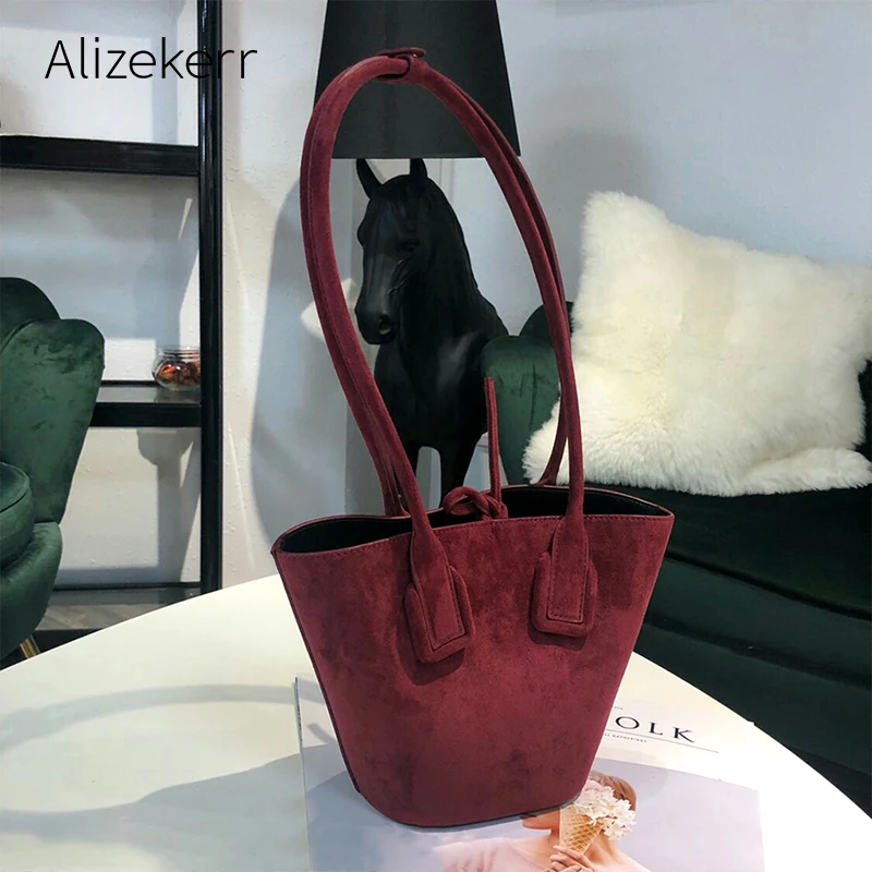 Ретро искусственная Замшевая сумка через плечо женские 2019 осенние корейские