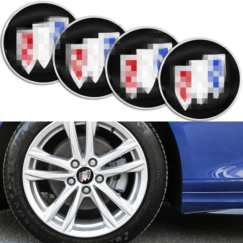 Хорошее качество хром 4 шт. 56 мм автомобиль эмблемы Наклейка на ступицу колеса для